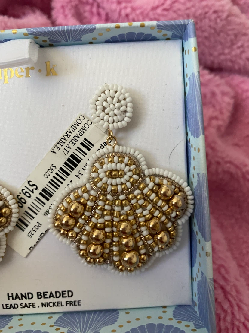 Piper K Beaded Shell Earrings - photo 3