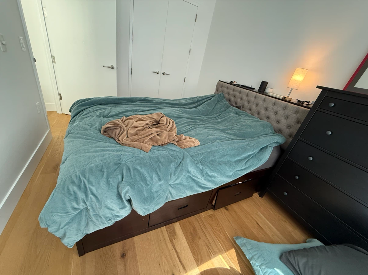 Platform Bed Frame with Storage Drawers and Headboard Shelf - photo 2