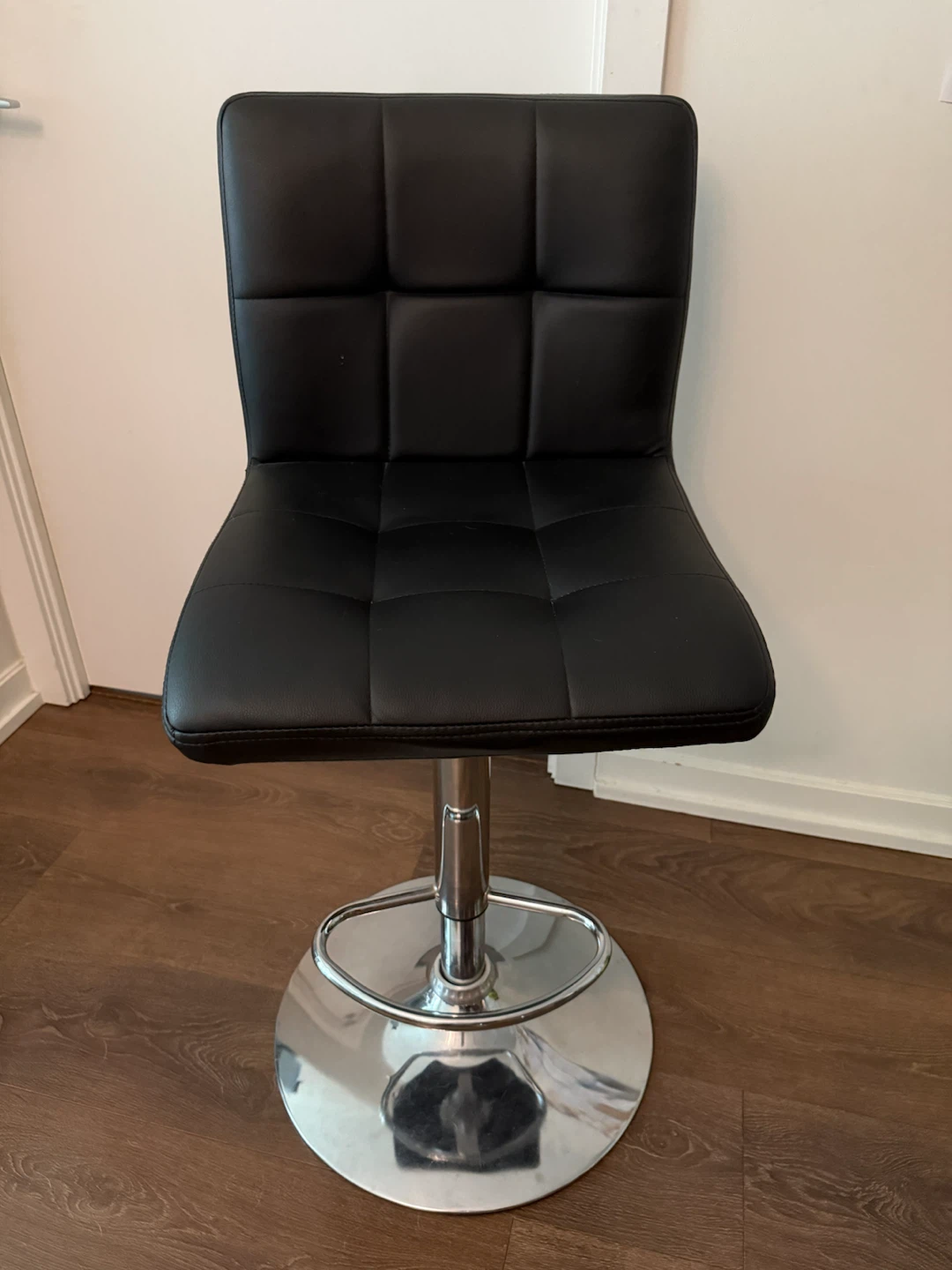 Black Bar Stool with Adjustable Height