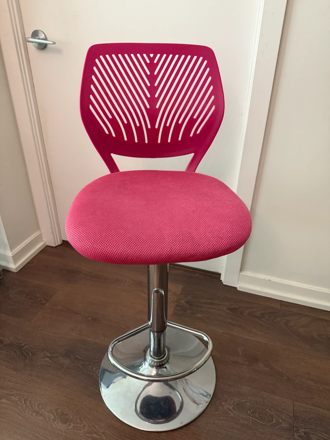 Adjustable Pink Bar Stool