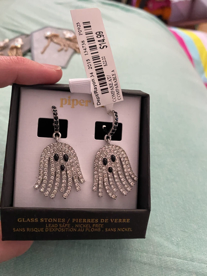 Piper Halloween Ghost Earrings
