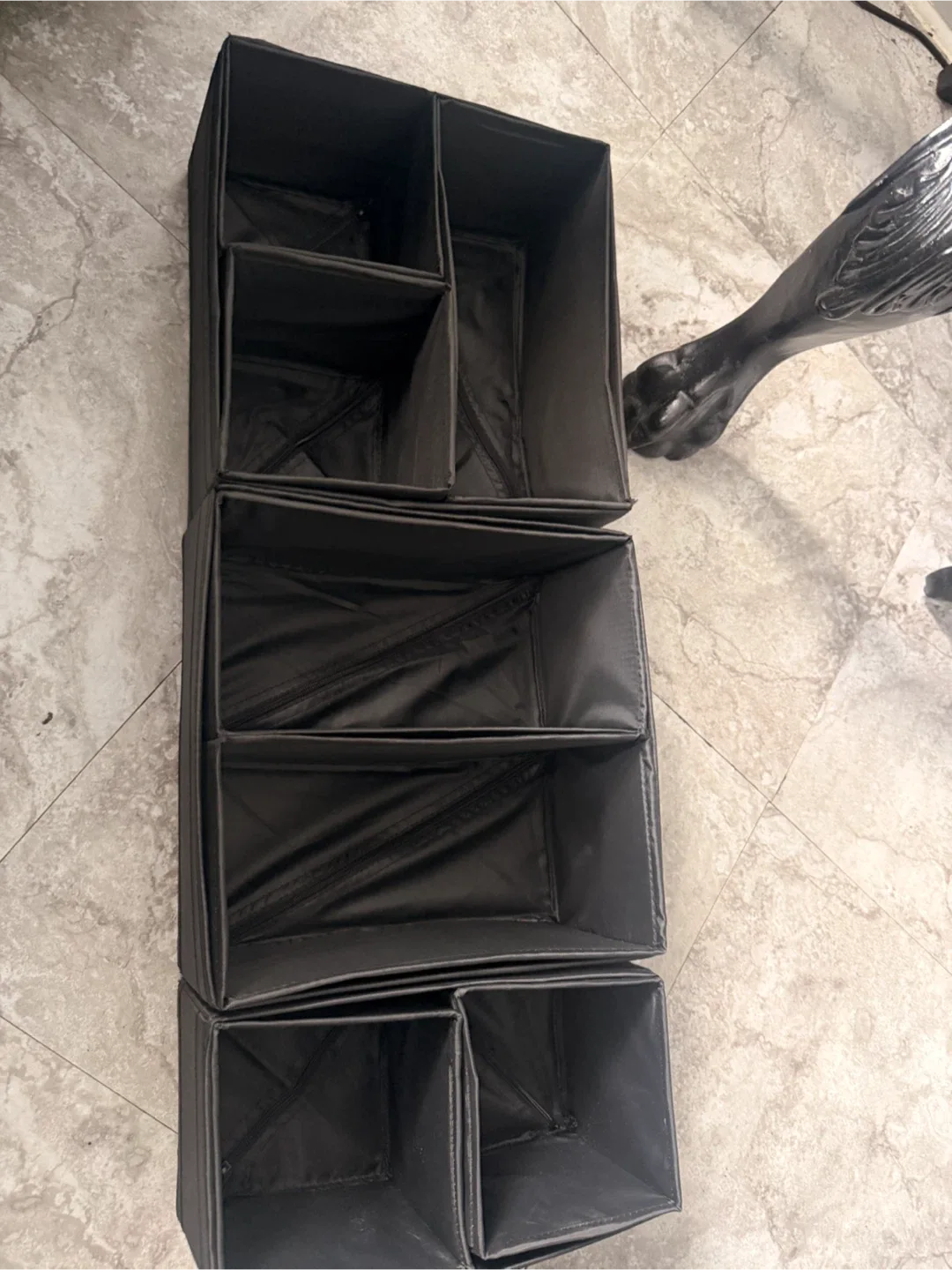 Set 10 Black Fabric Drawer Organizers Set - photo 5