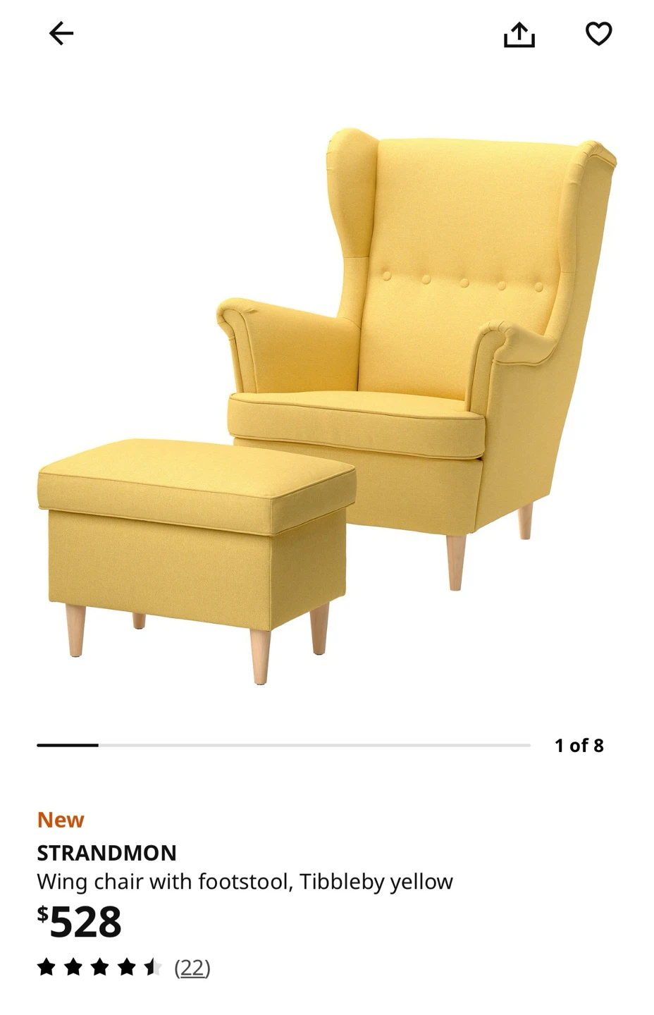 IKEA STRANDMON armchair and footstool - photo 5
