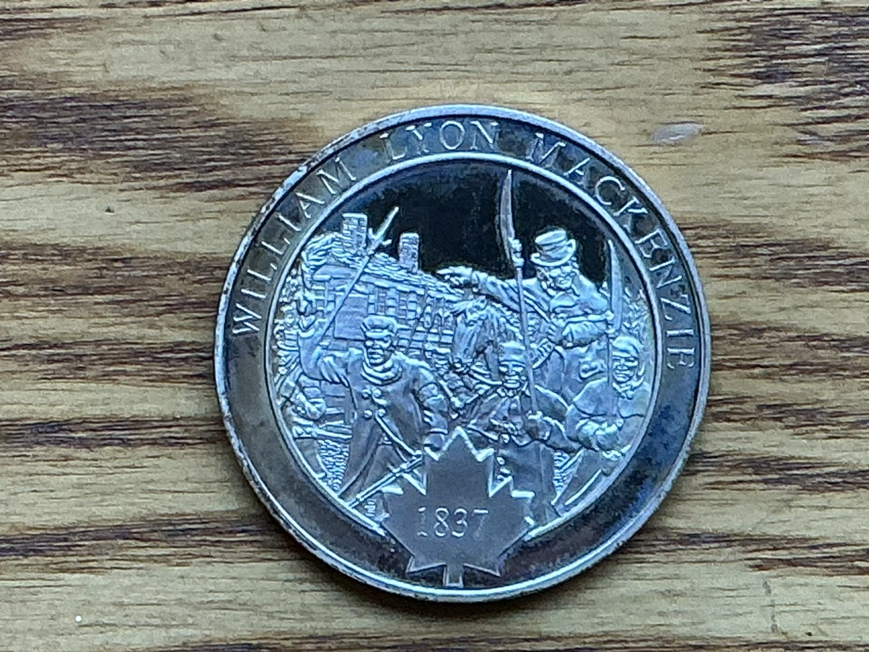 1837 William Lyon MacKenzie: 1972 History Of Canada Medallion