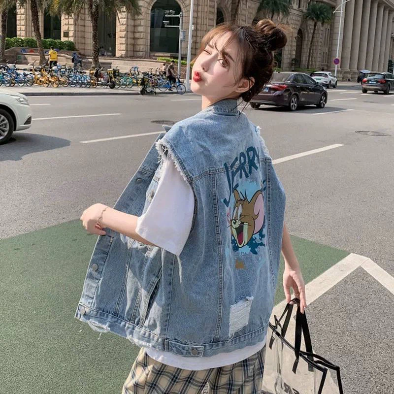 Tom & Jerry Denim Vest New - photo 2