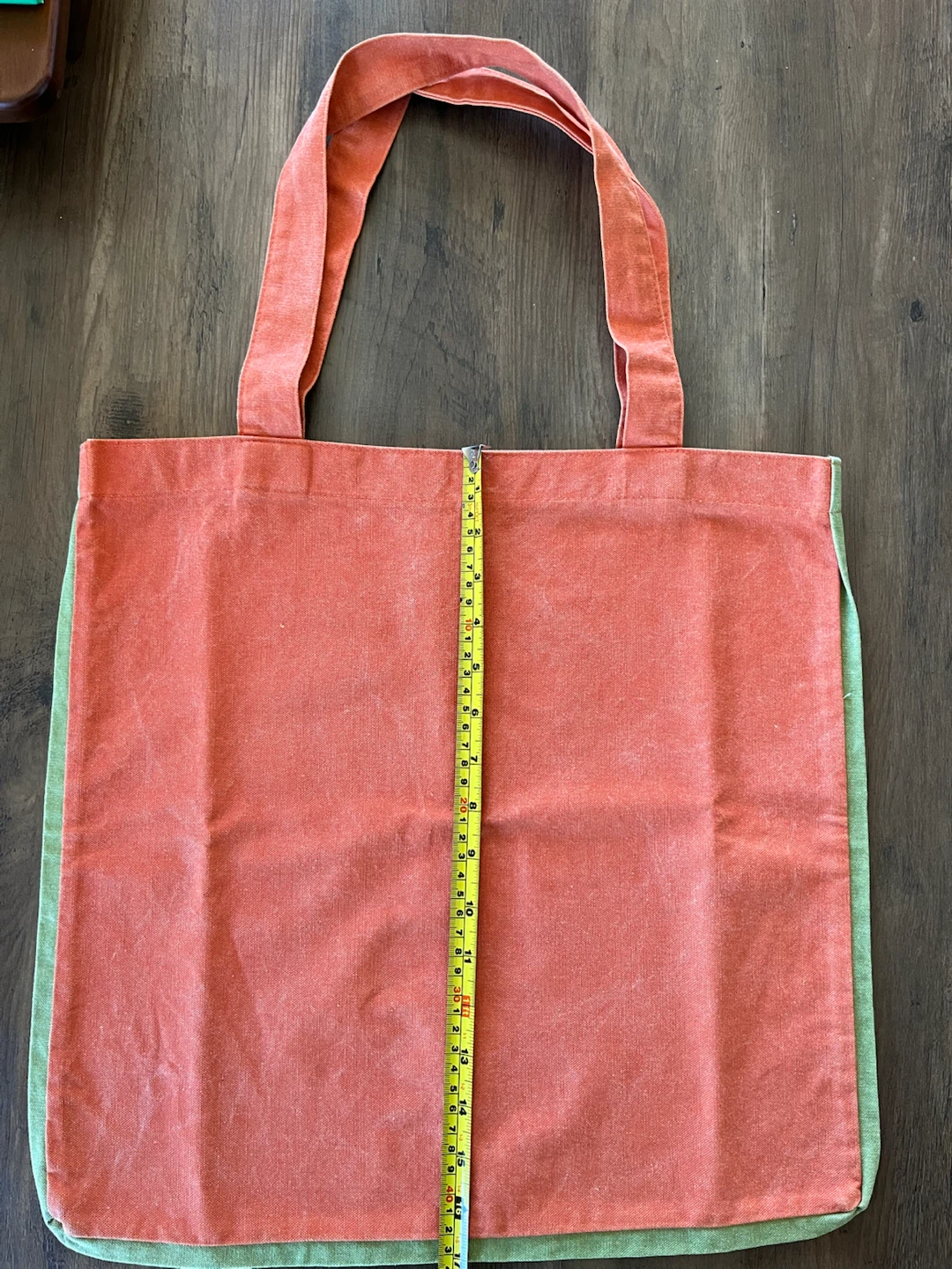 Canvas Tote Bag - Orange and Green - photo 2