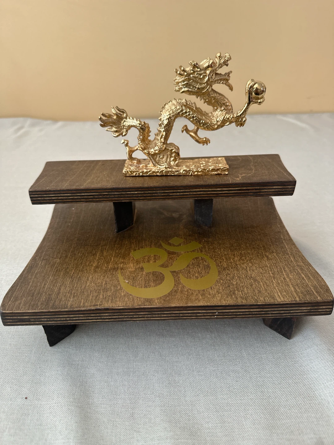 Gold Dragon and Om Symbol Display Stand - photo 3