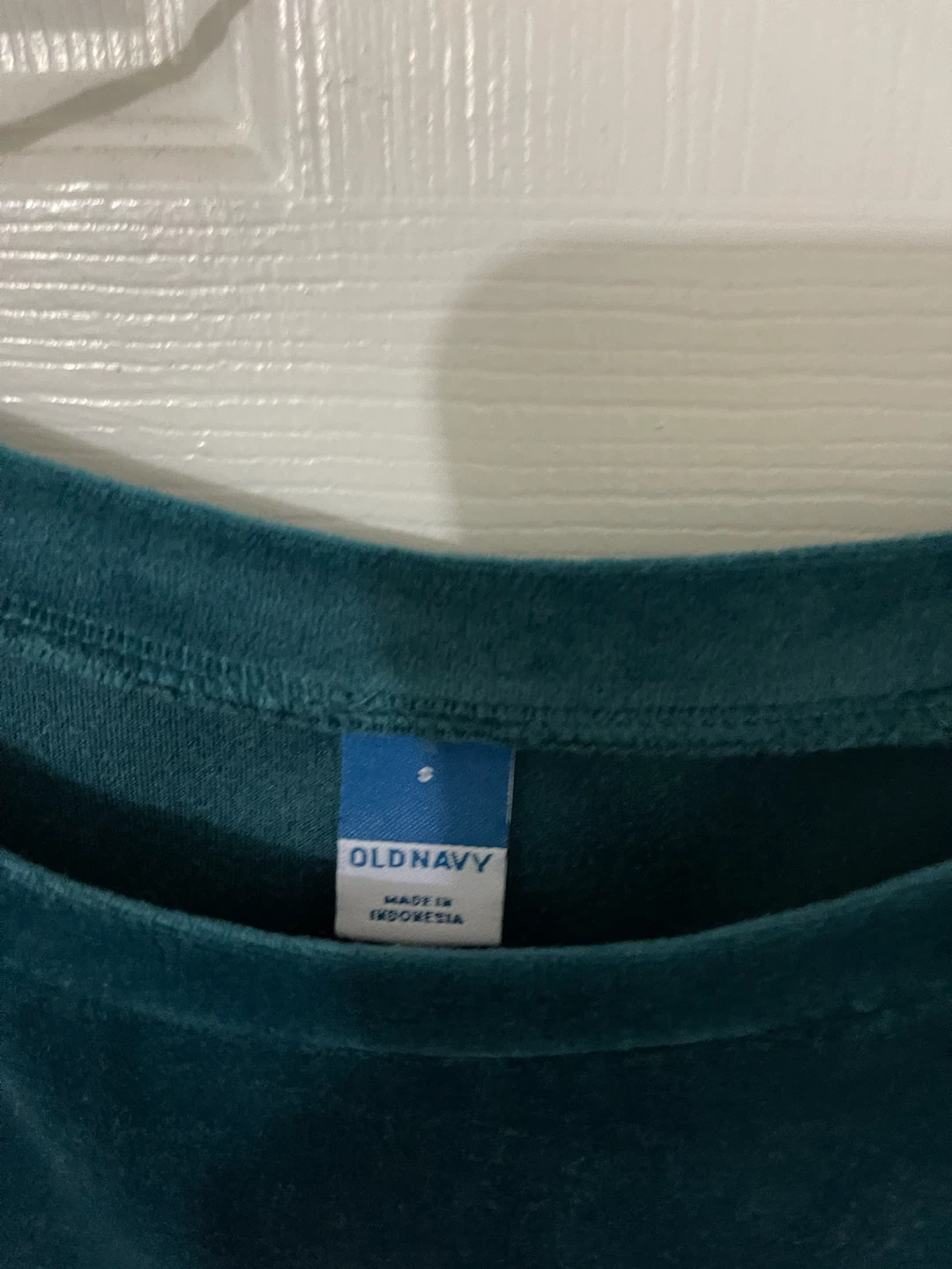 Old Navy Teal Velvet Cropped Sweatshirt Size S - photo 3