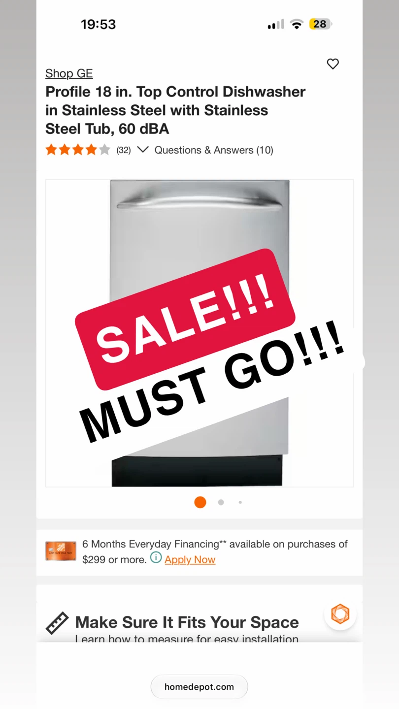 GE Profile 18 in. Stainless Steel Dishwasher