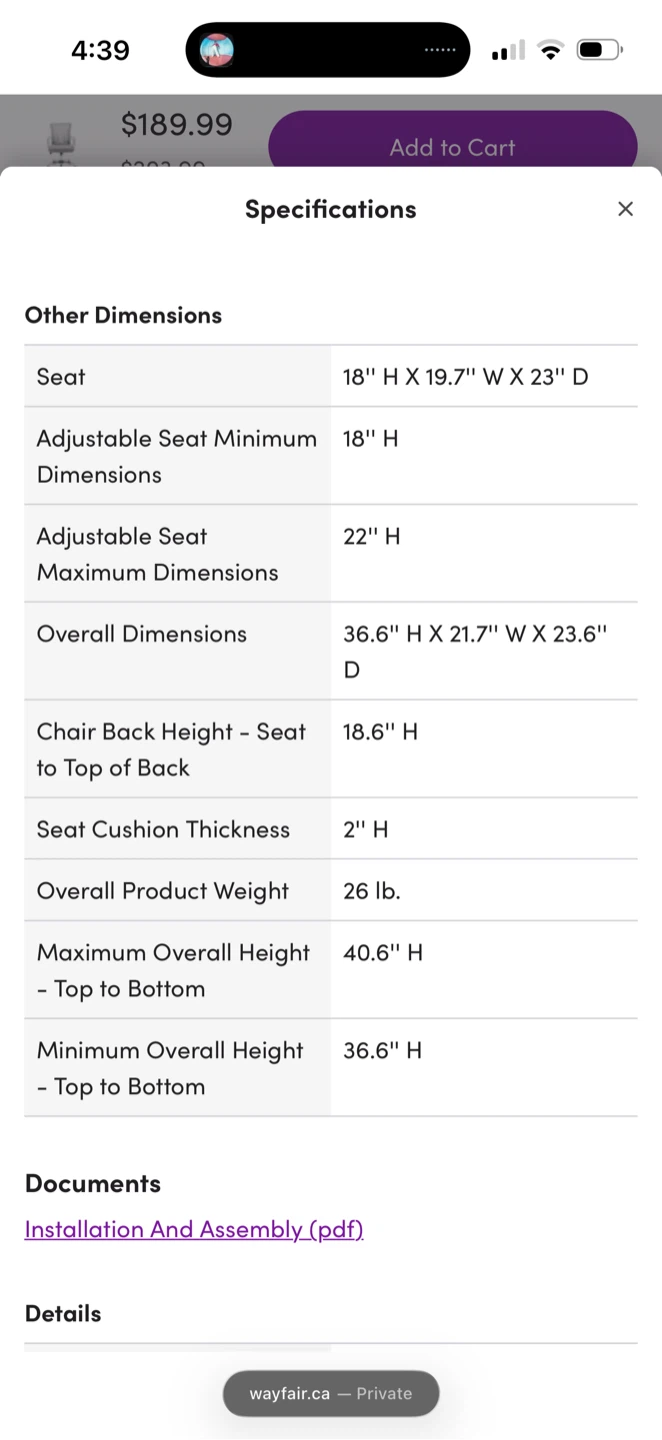 Mashea Mesh Home Work / Study Chair - Grey - photo 4