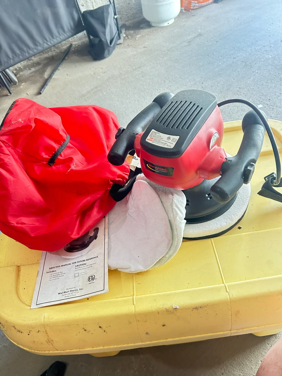 Rockford Orbital Polisher with Red Carrying Bag