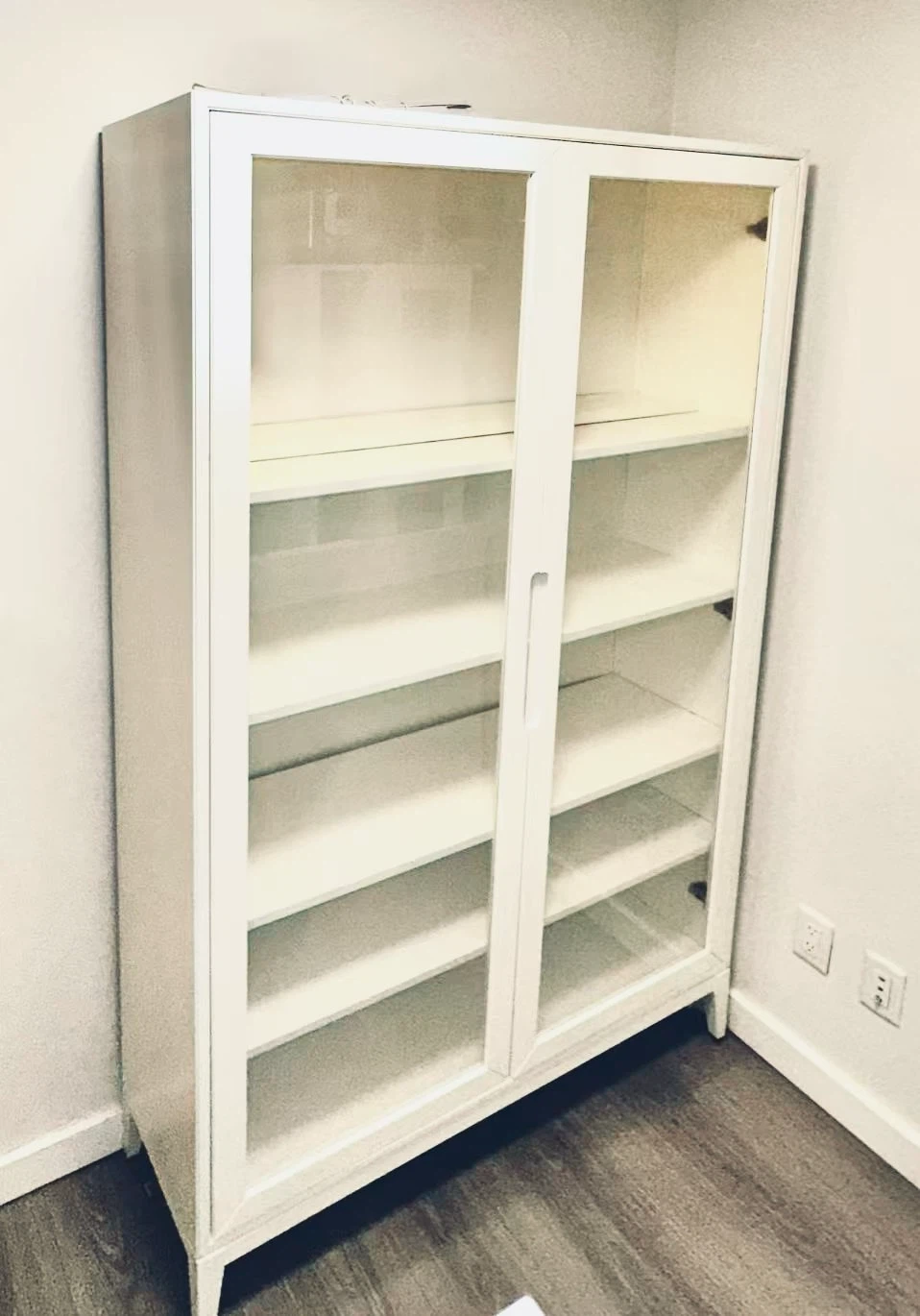 White Glass Door Book cabinet / Sideboard