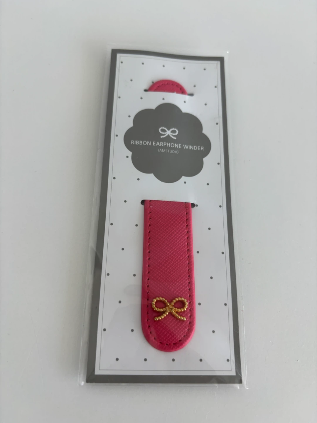 Ribbon Earphone Winder - Hot Pink