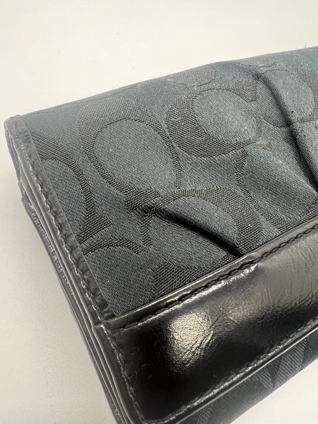 Coach Y2K Vintage Black Monogram Compact Wallet - photo 2