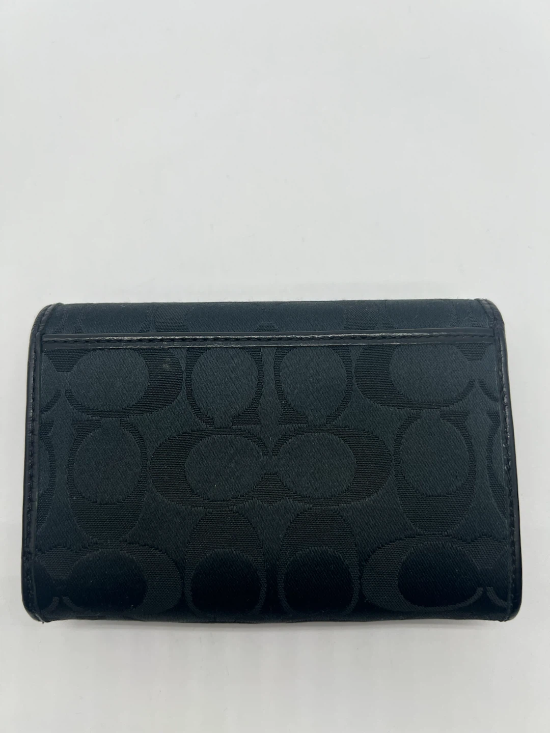 Coach Y2K Vintage Black Monogram Compact Wallet - photo 4