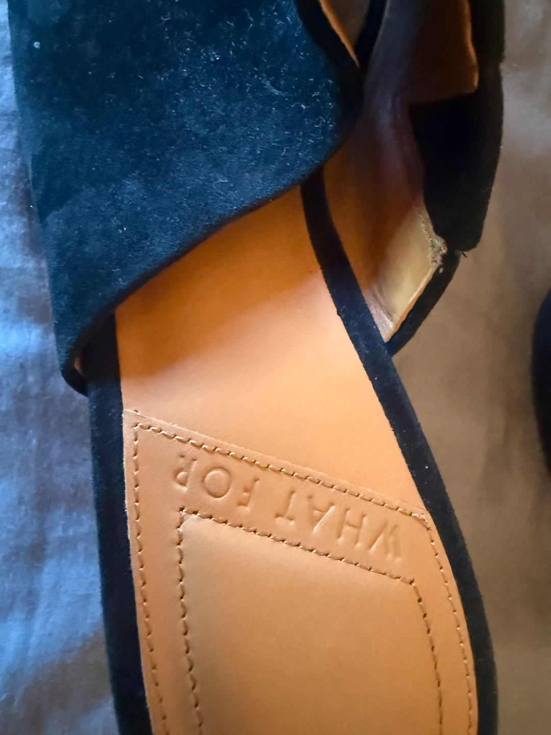WHAT FOR Black Suede Platform Mules Size 37 - photo 3