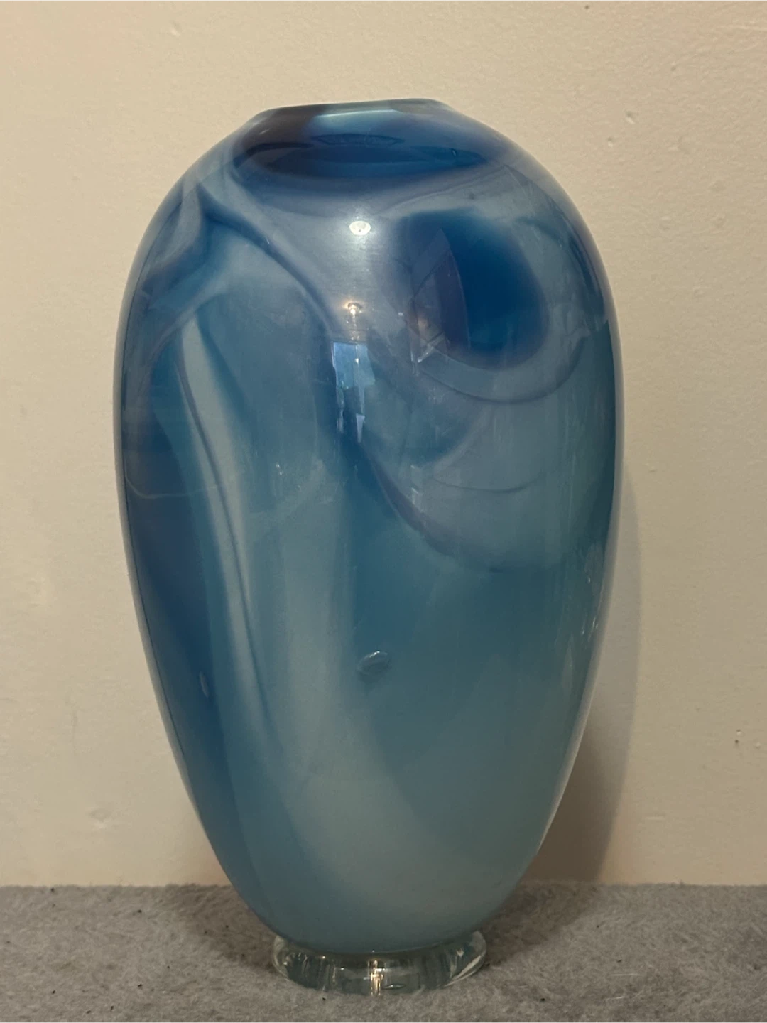 Large Signed Chris Clark Art Glass Vase