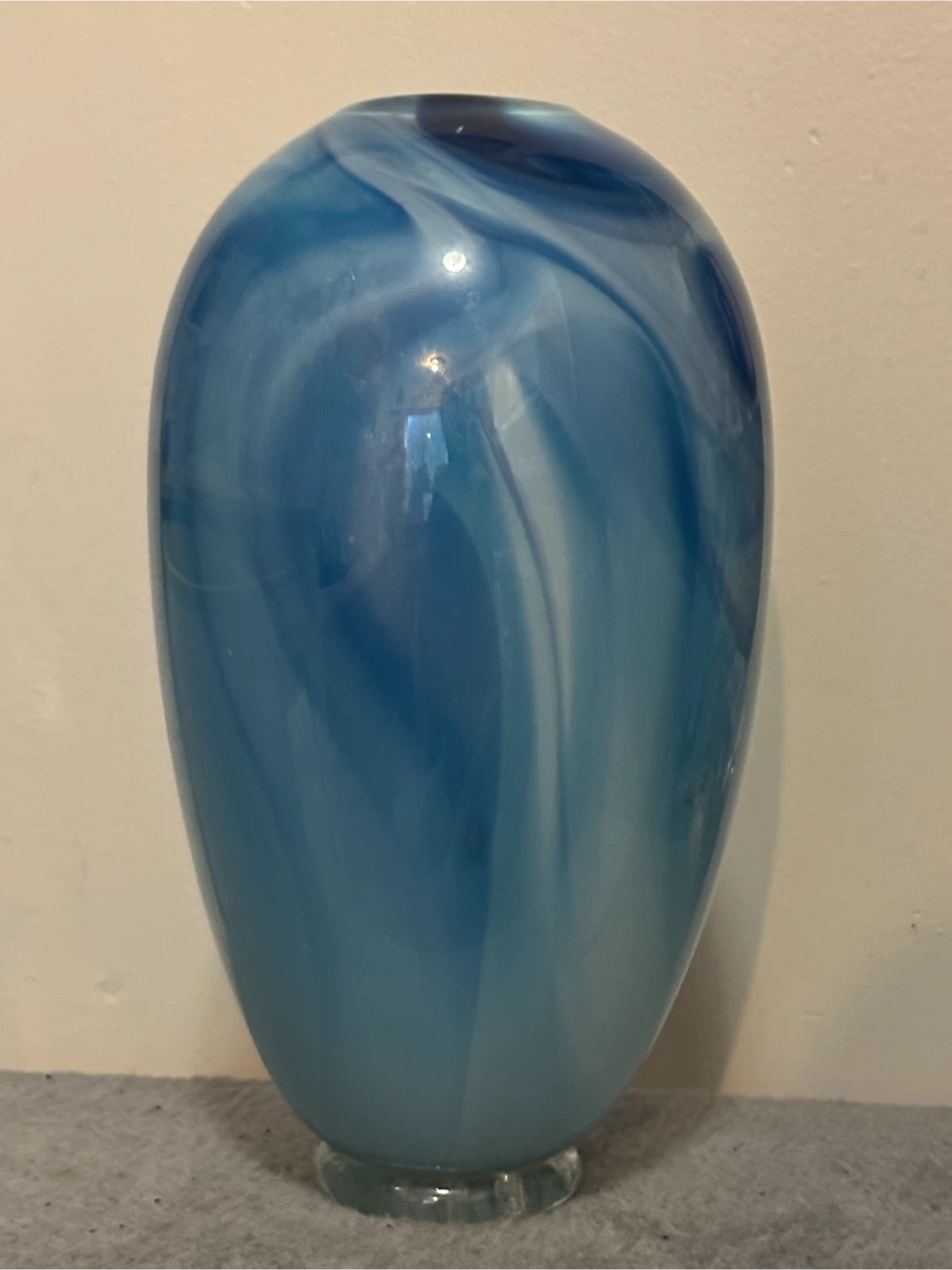 Large Signed Chris Clark Art Glass Vase - photo 2