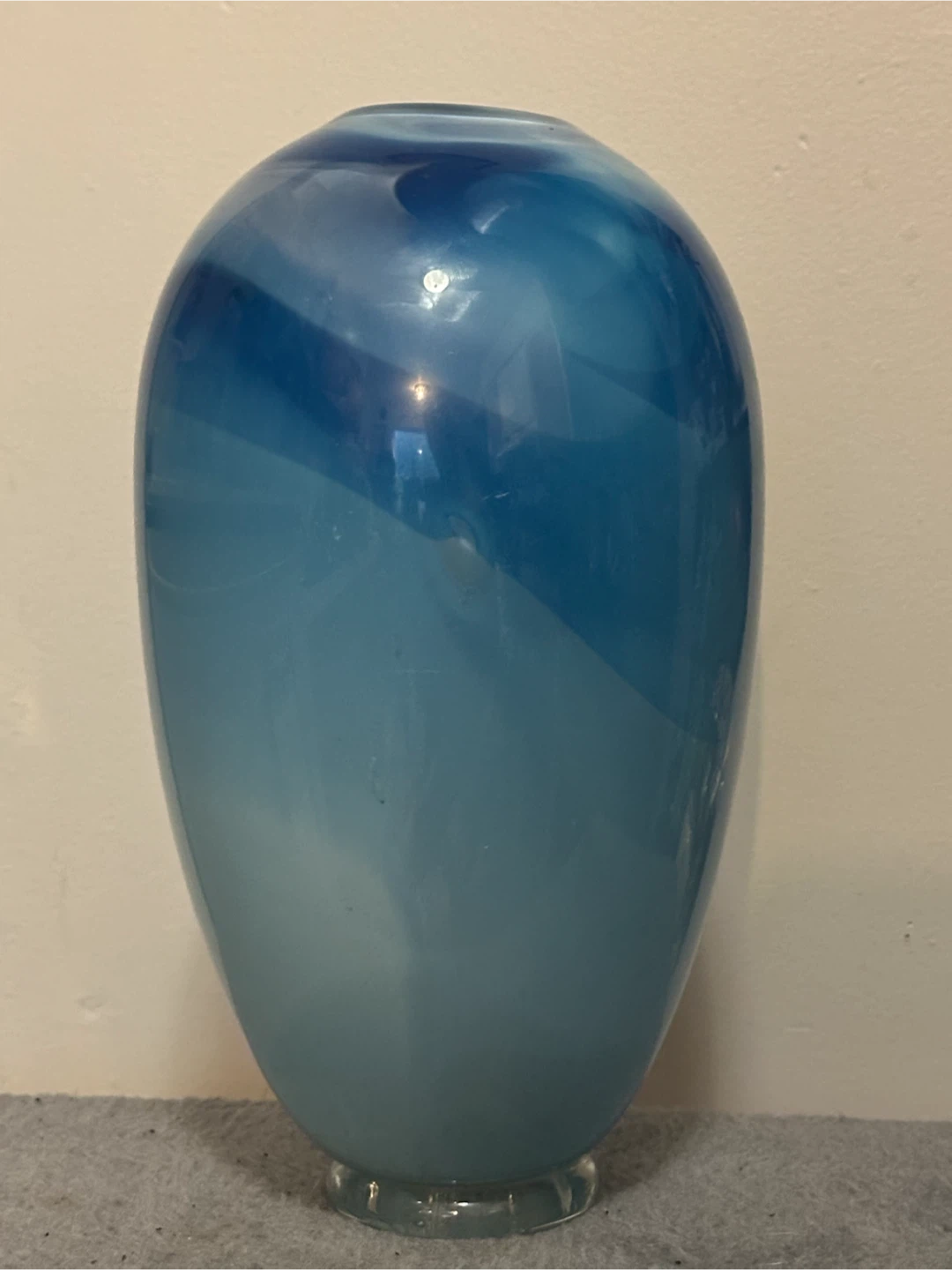 Large Signed Chris Clark Art Glass Vase - photo 4