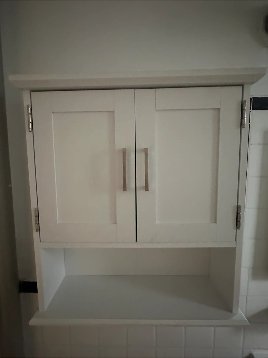 White Wall Cabinet with Two Doors