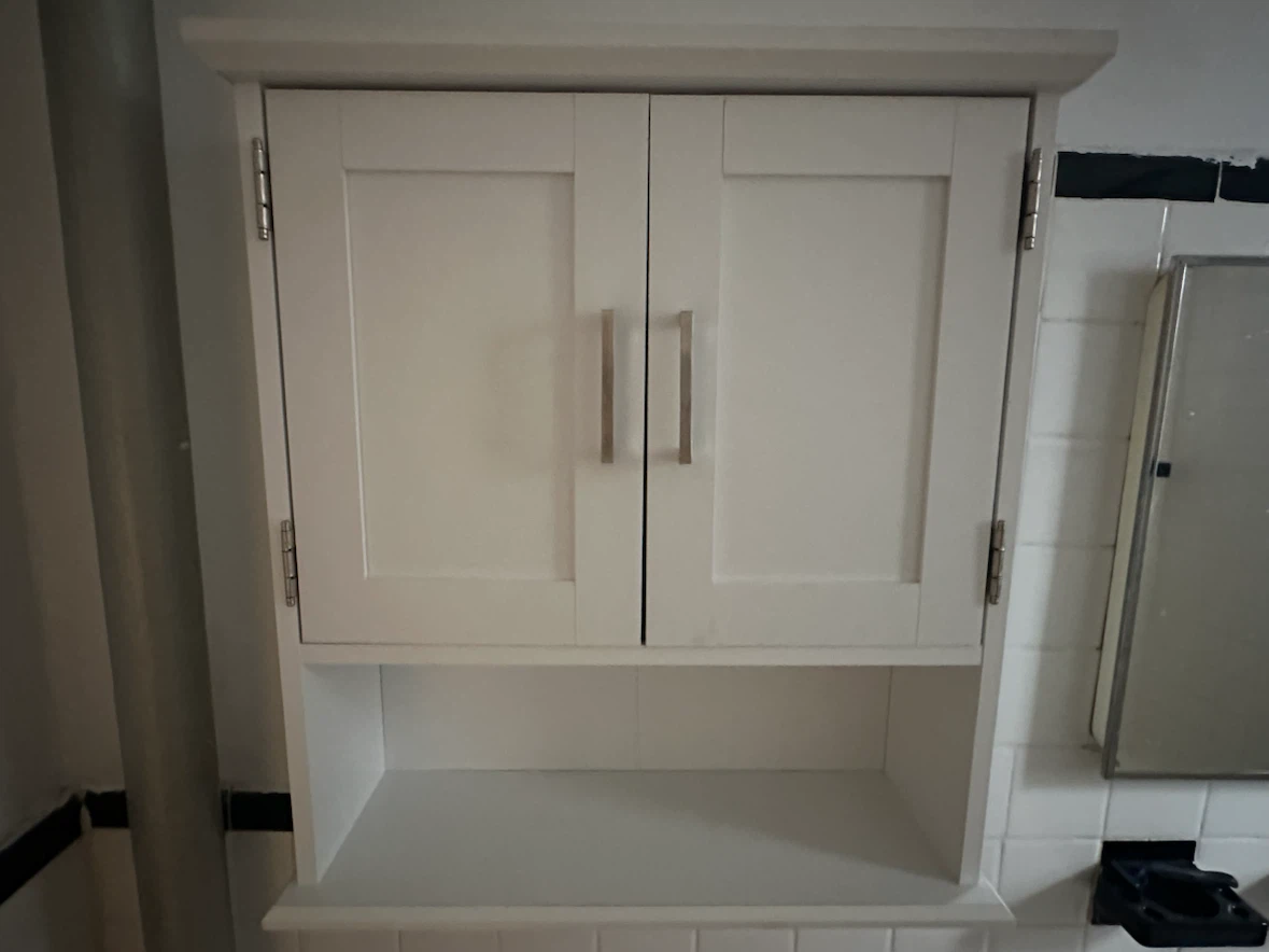 White Wall Cabinet with Two Doors - photo 2