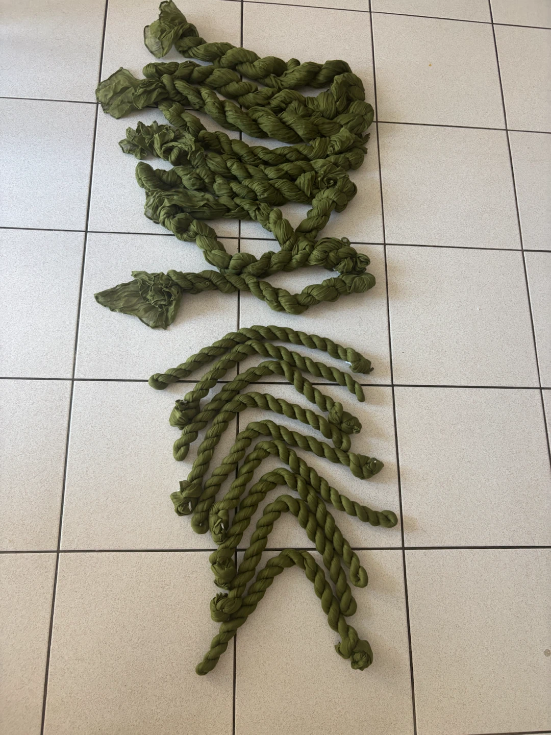 18 Cheescloth Table Runner - Olive Green - photo 5