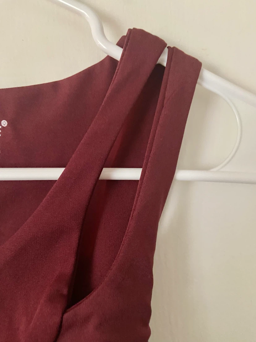Sports Bra Super Cute Burgundy Tie Back - photo 4
