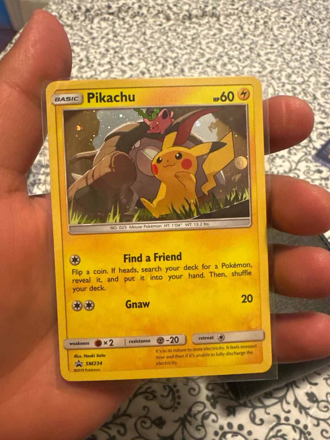 Pokemon Pikachu Basic Card SM234 - photo 3