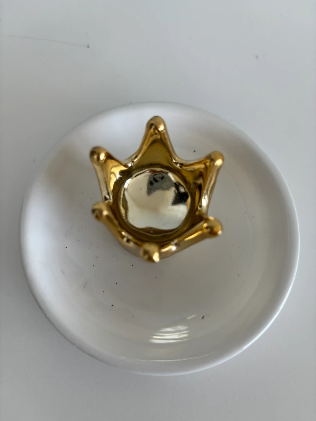 Gold Crown Ring Dish