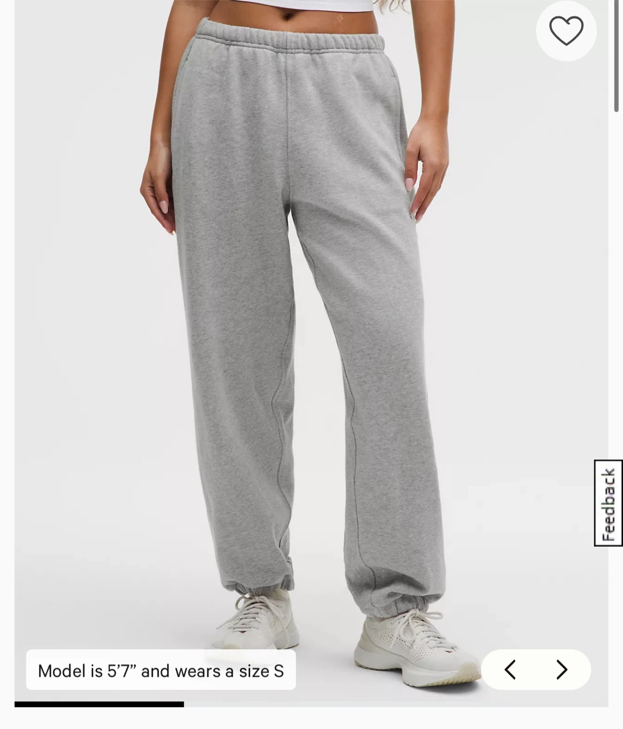 New Lululemon baggy Jogger Sweatpants Size S Grey
