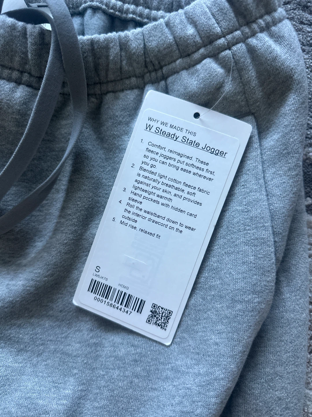 New Lululemon baggy Jogger Sweatpants Size S Grey - photo 3