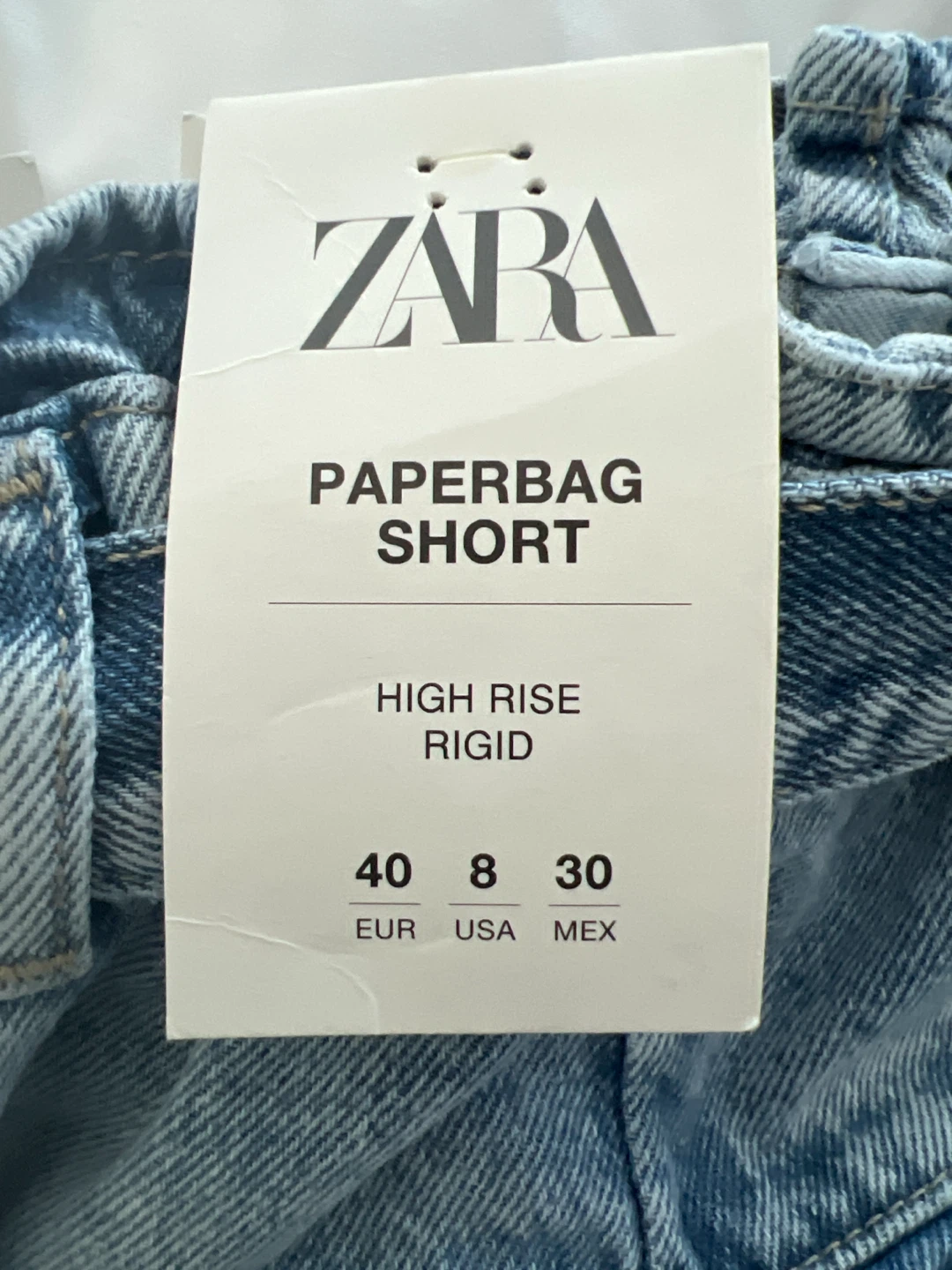 ZARA Paperbag High Rise Rigid Shorts