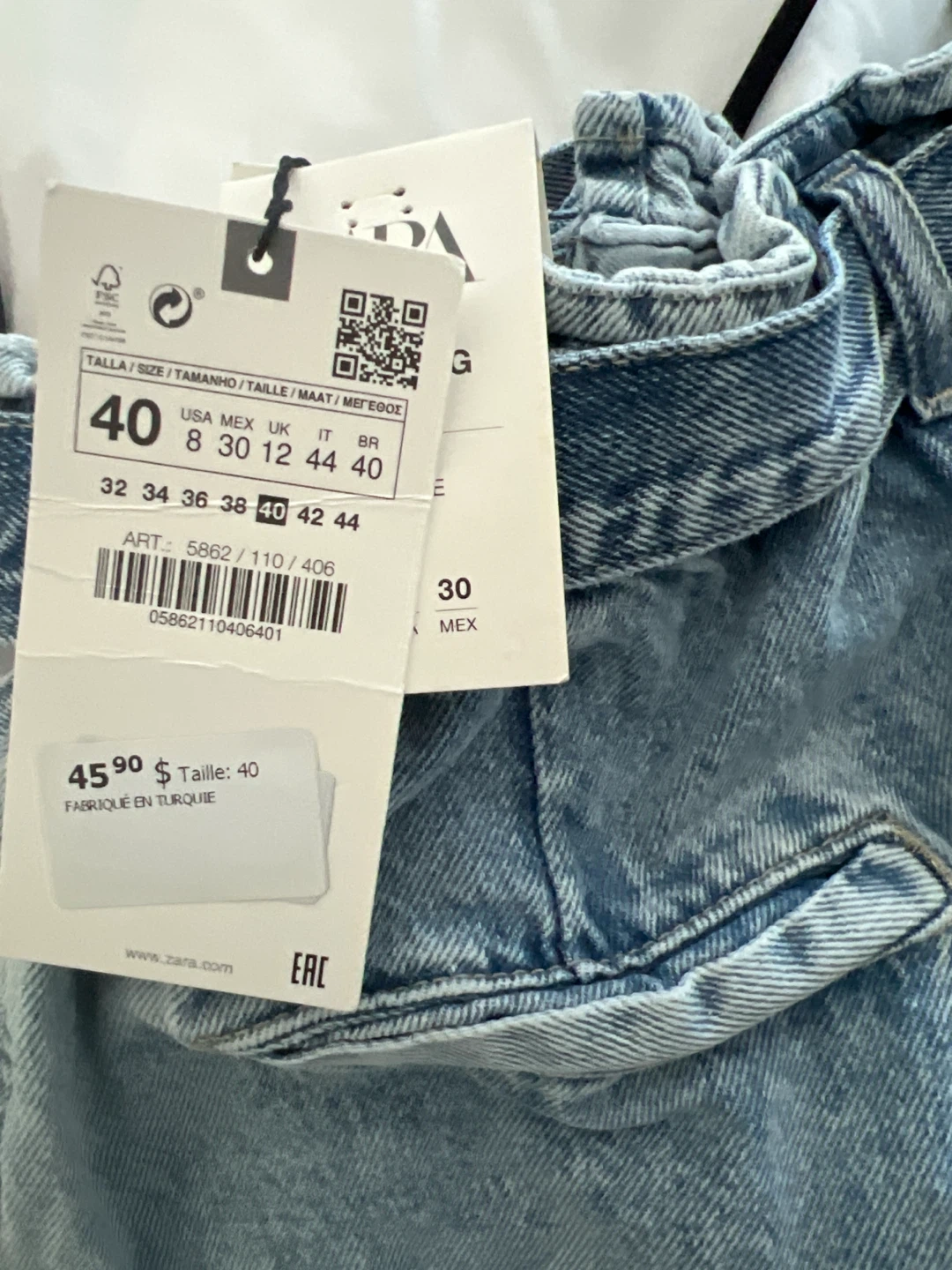 ZARA Paperbag High Rise Rigid Shorts - photo 2