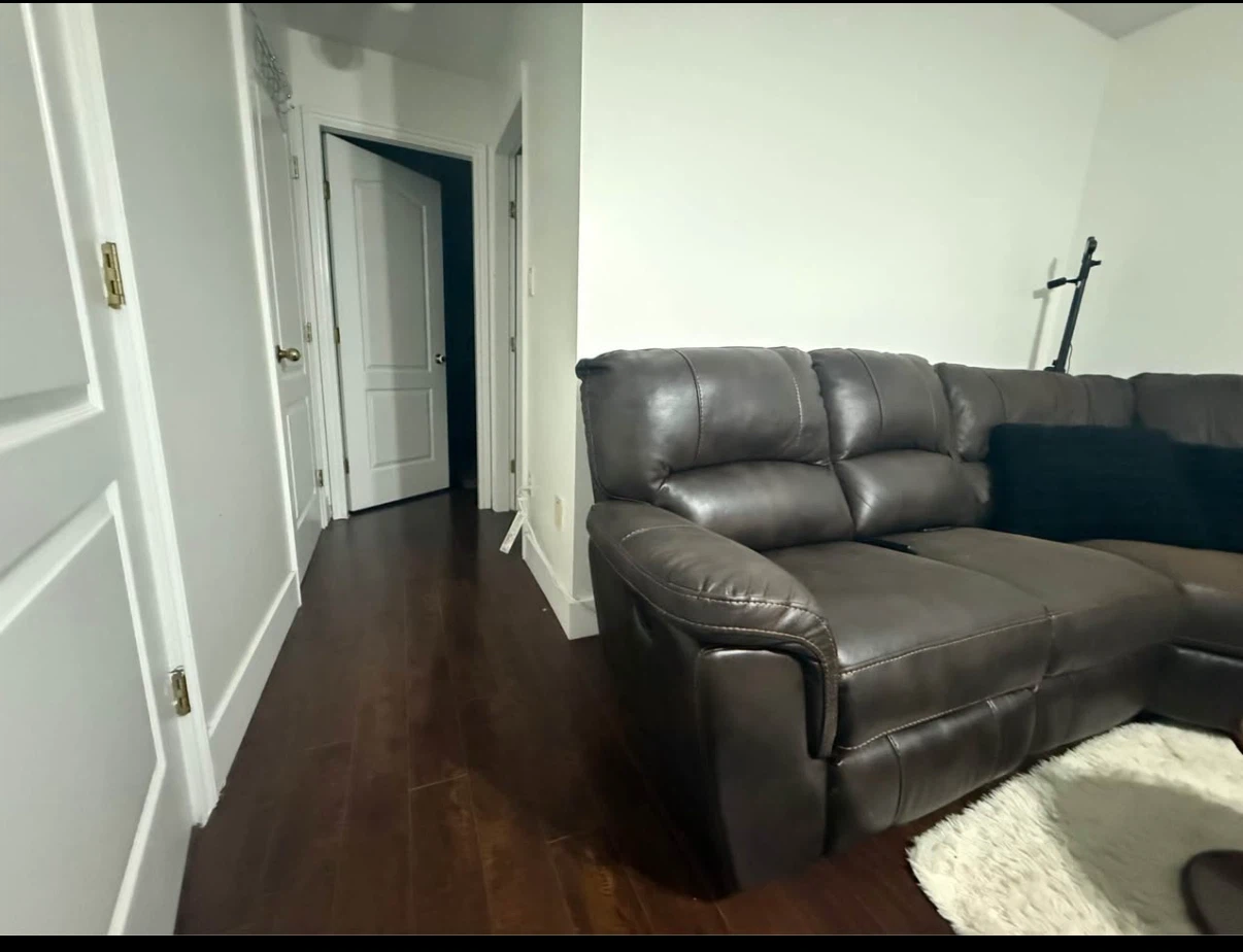 Brown Leather Sectional Sofa L shaped - photo 2
