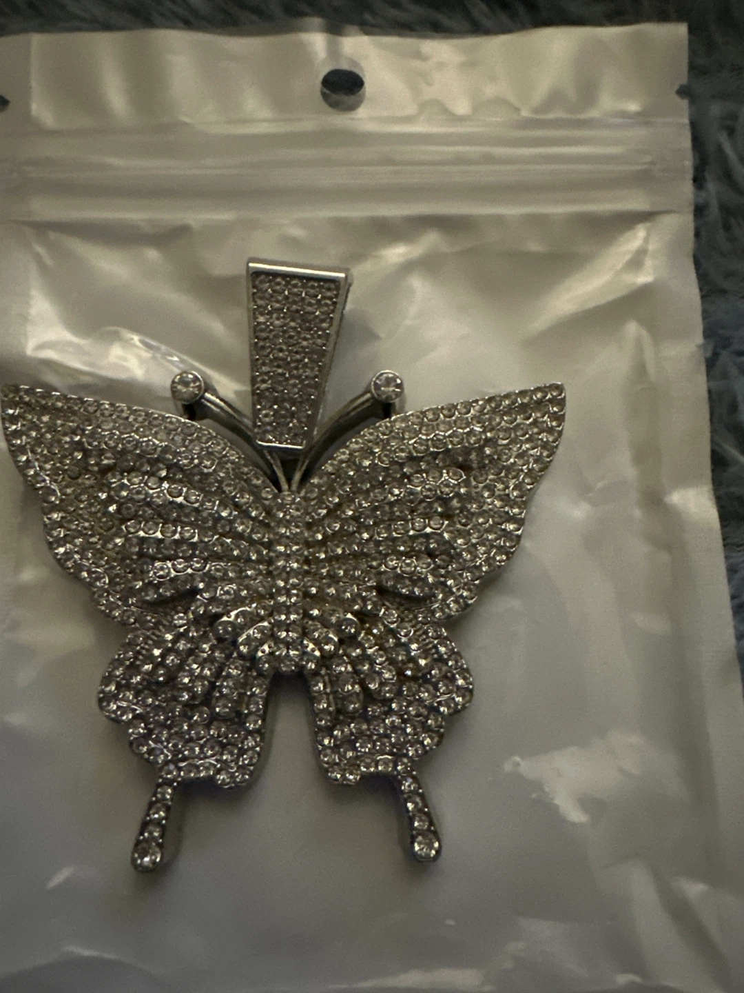 Rhinestone Butterfly Pendant - photo 3