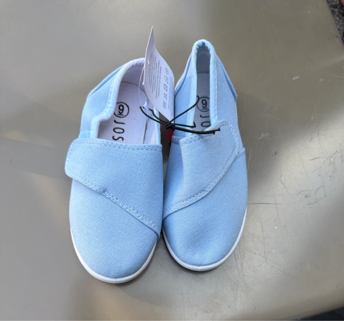 Light Blue Slip-On Shoes - Size 9