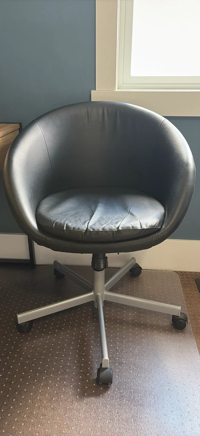 IKEA SKRUVSTA Black Leatherette Swivel Desk Chair (DISCONTINUED) - photo 5