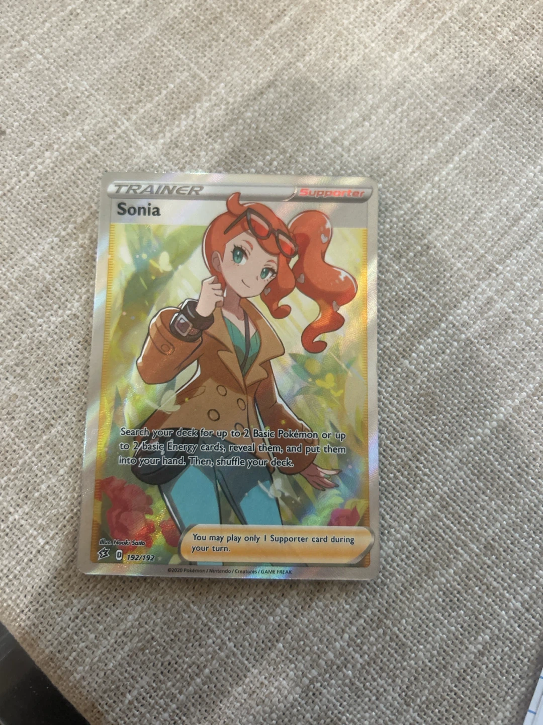 Pokemon Sonia Trainer Supporter Card