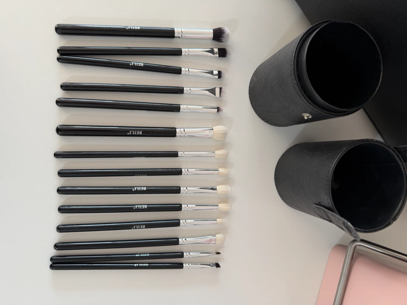 Makeup Train Case with Assorted Makeup Brushes and Products - photo 4