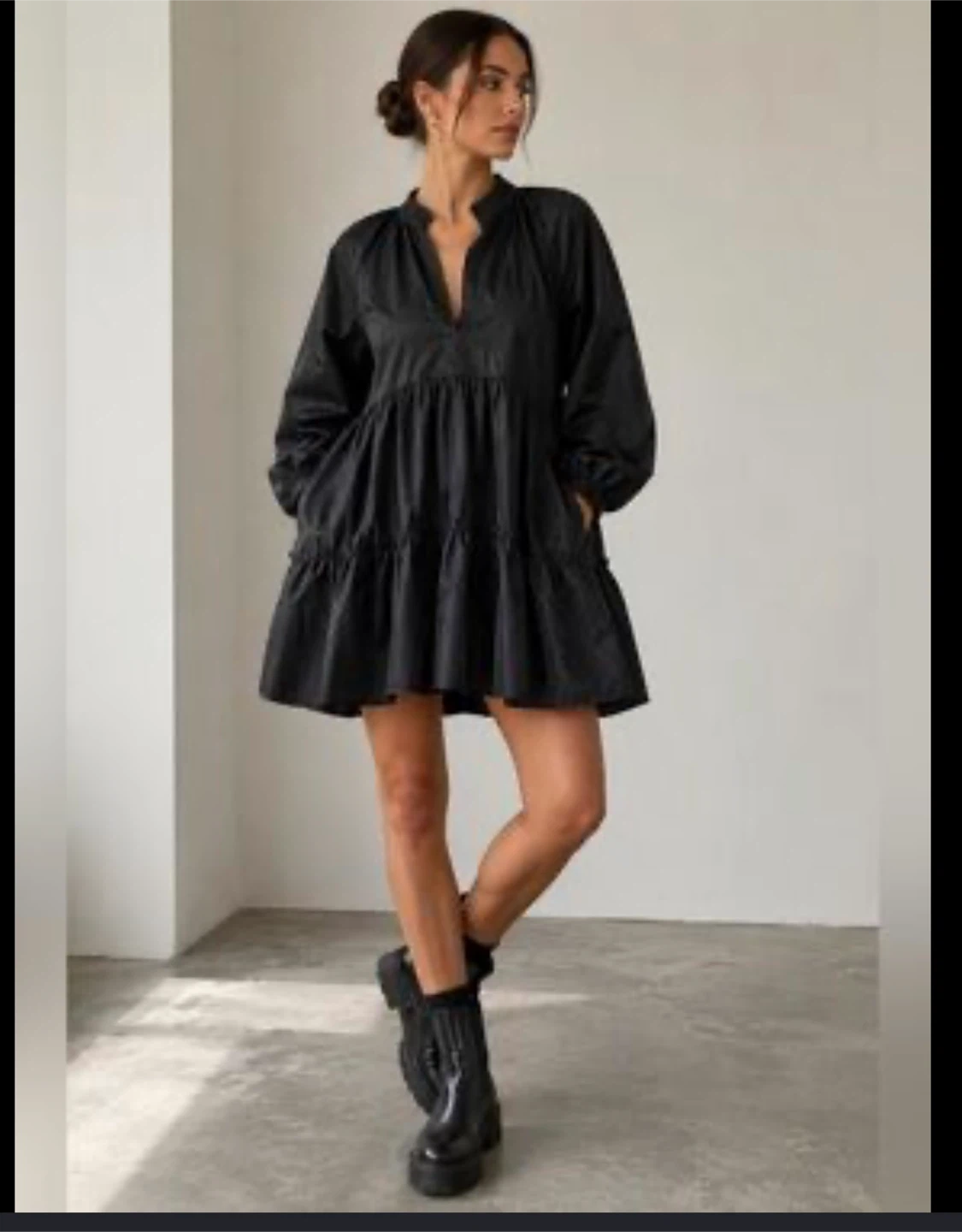 Sunday Best Black Tiered Dress
