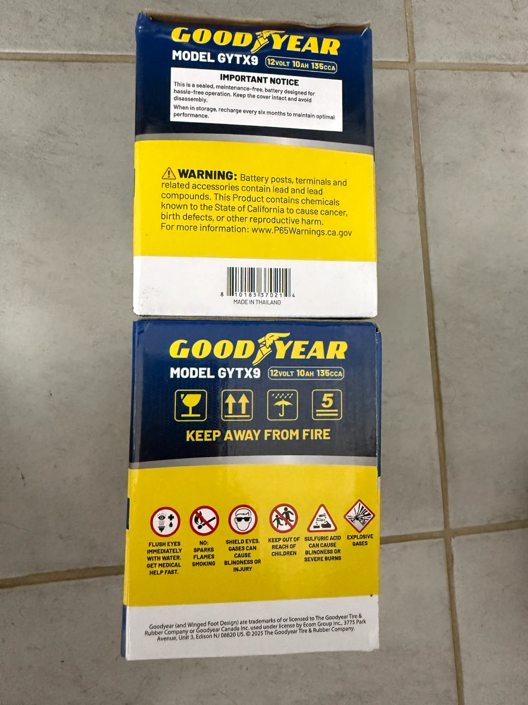 Goodyear GYT-X9 Powersport Battery - photo 2