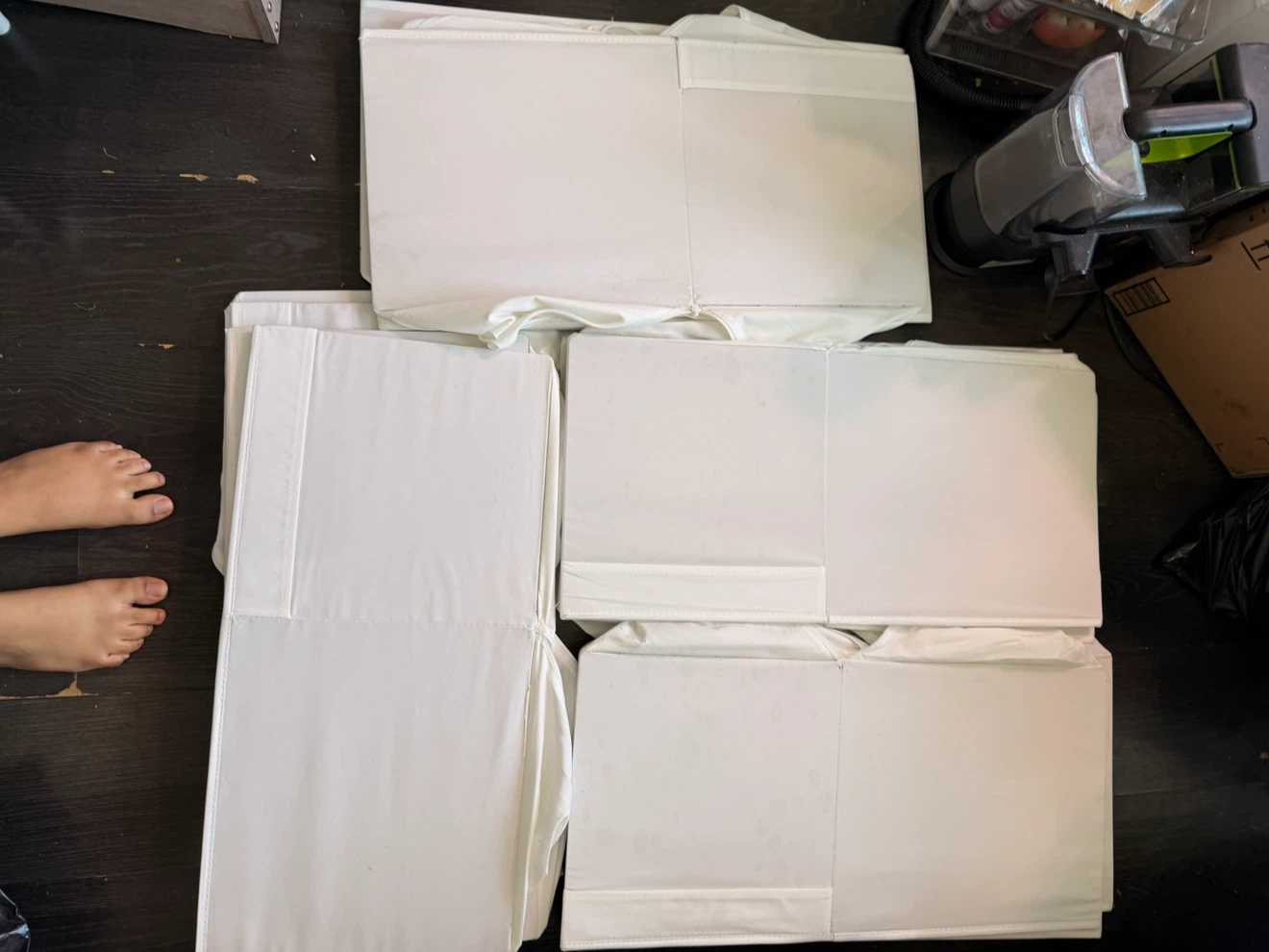 White Fabric Storage Cubes DRONA KALLAX - photo 2