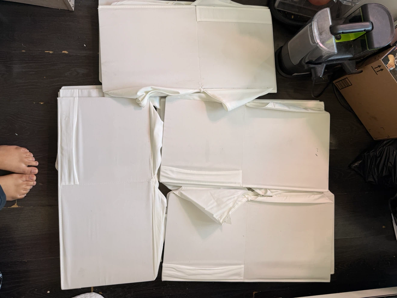 White Fabric Storage Cubes DRONA KALLAX - photo 5