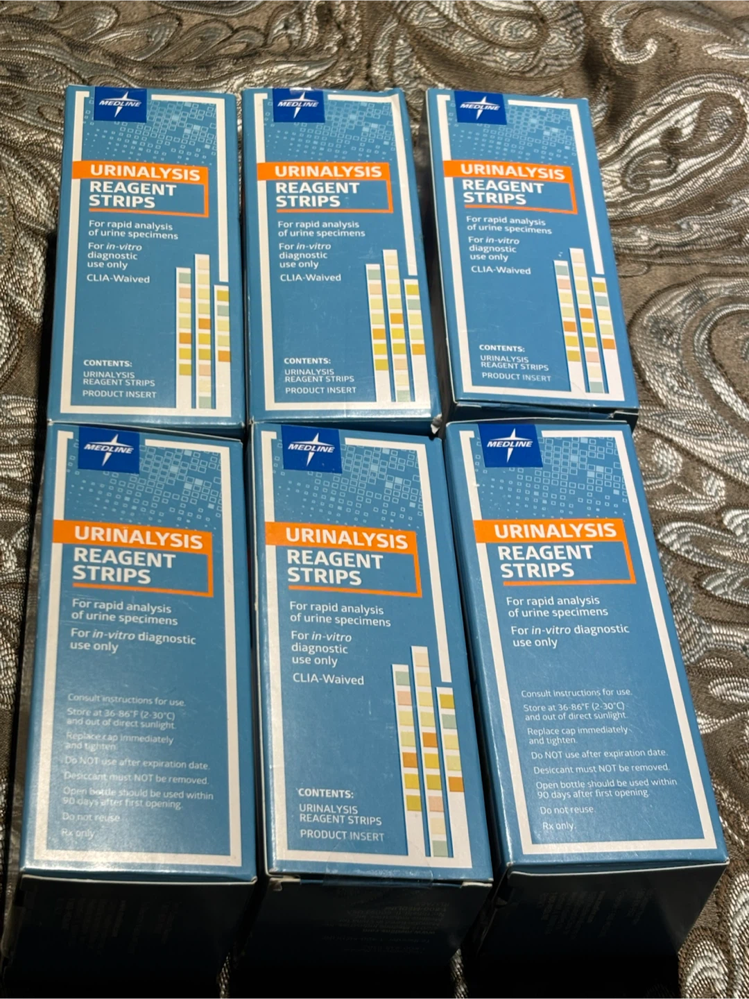 Medline 10SG Urinalysis Reagent Strips - 6 Boxes