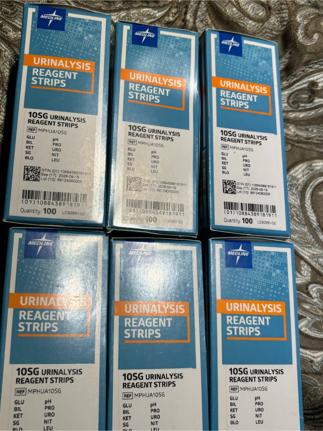 Medline 10SG Urinalysis Reagent Strips - 6 Boxes - photo 2