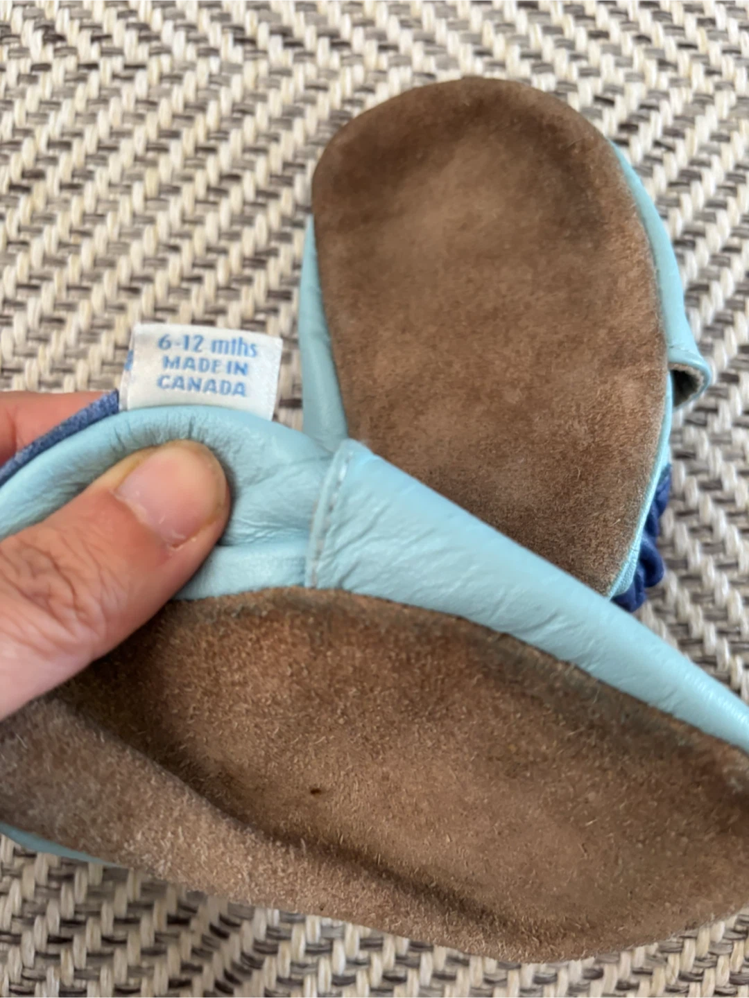 Robeez Leather Dinosaur Moccasins Size 6-12 Months - photo 2