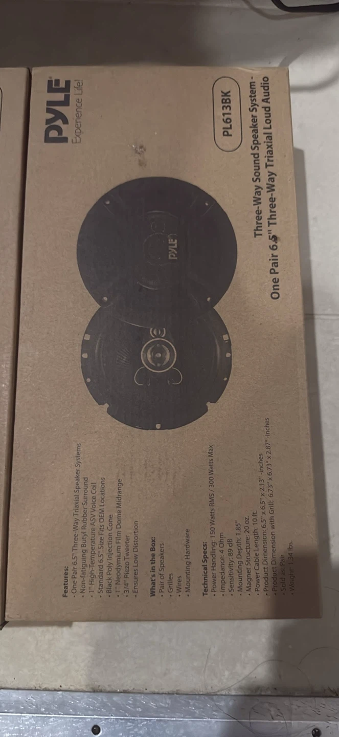 PYLE Three-Way Sound Speaker System 6.5" PL613BK (Pair) - photo 2