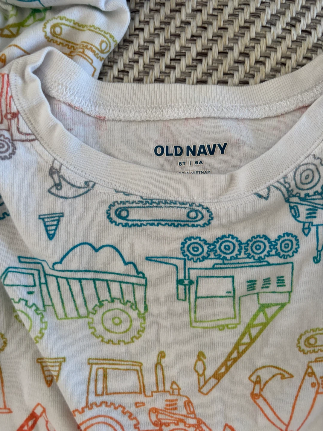 Old Navy Kids Construction Pajama Set - Size 6T