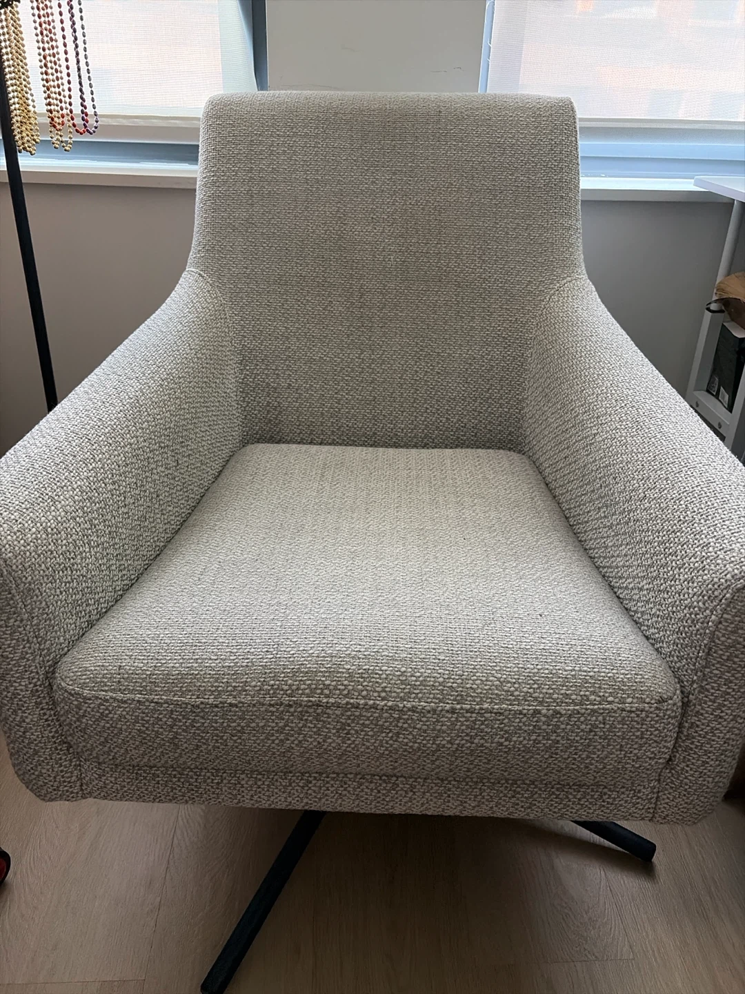 Gray Textured Armchair