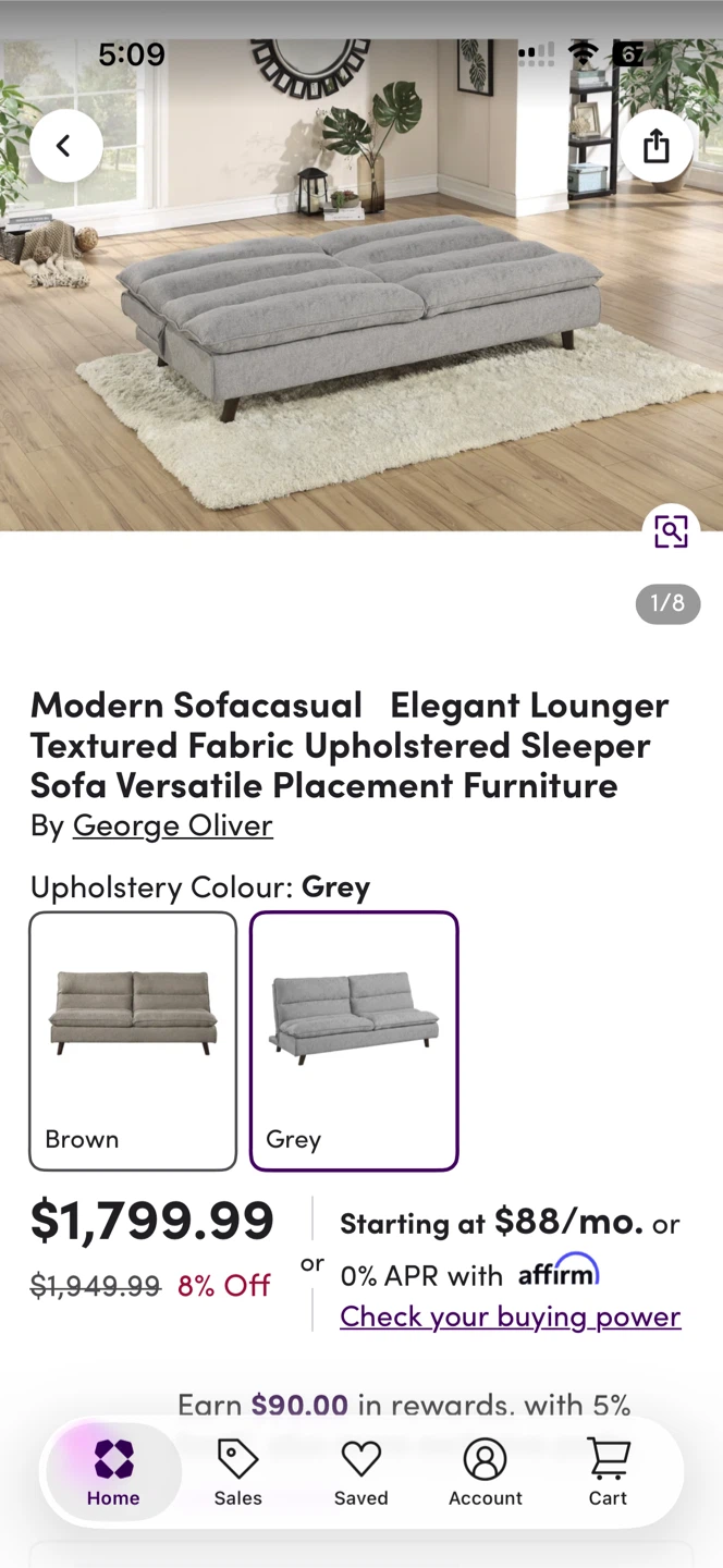 Brown Faux Leather Sofa bed - photo 3